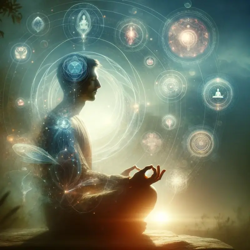 Ein Mann bei der Atemmeditation