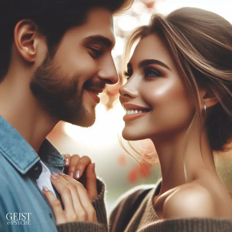 Seelenpartner, die sich in die Augen anschauen