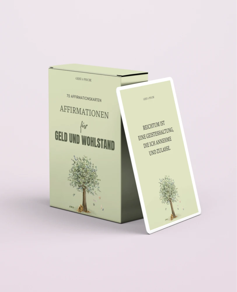 Affirmationskarten für Geld und Wohlstand